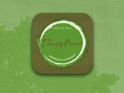 Thirsty Planet iOS icon color graphic design icon ios texture typography ui user interface