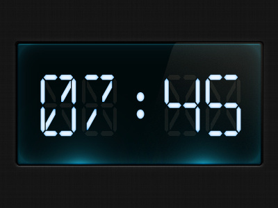 Digital clock blue clock digital light numbers