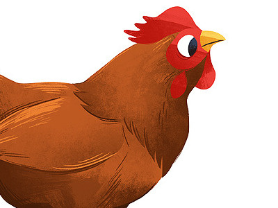 Chicky art chicken hen illustration