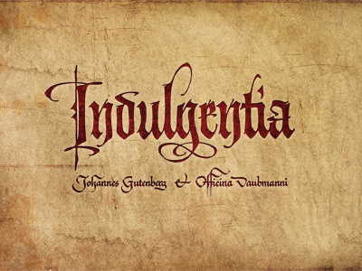 Indulgentia calligraphy logotype