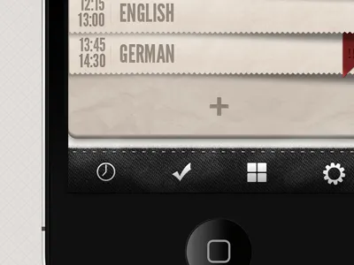Timetable (HD 2) for iPhone - First draft denim jeans paper schedule timetable