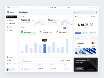 Saas Financial Business activity balance bank business card cash flow chart crm financial income invoice revenue saas saving transaction