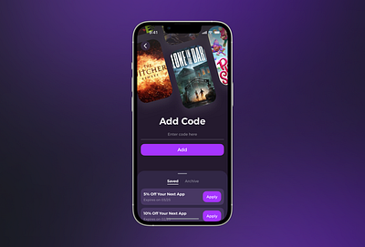 GameDev PromoCode activity add design game gamedev mobile app motion graphics promocode ui ux