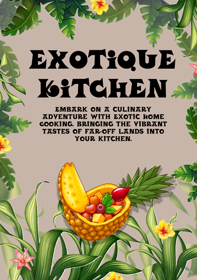 Cover design for a book of exotic dishes from around the world. app branding design graphic design illustration logo typ typography ui ux vector