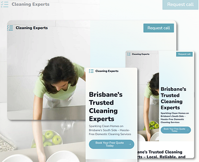 Cleaning Team Website Design branding design web design website