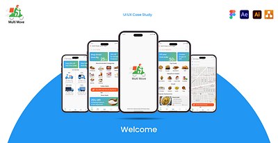 Multi Move | Integrated Mobile Application | UI UX Case Study 3d animation branding case study graphic design logo motion graphics research ui ui ux wireframe