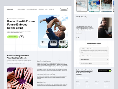 Healthsure Landing Page: Simplifying Health Insurance Solutions advisor ui