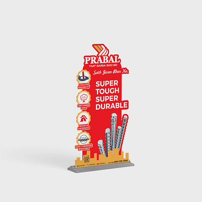 Prabal TMT Cutout Standee adobe illustrator advertising branding corel draw creative standee cutout standee design graphic design illustration logo made in india marketing photoshop punjab standee standee design tmt manufactrur tmt manufacturer marketing tmt standee vector