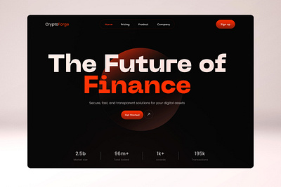 Finance Wesbite Landing Page design finance landing page finance website fintech app fintech mobile app fintech website landing page ui ui ux design user interface website design website header