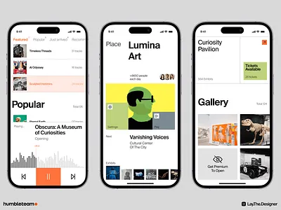 AudioTour - Mobile App Concept app art audio clean concept creative design digital gallery grid inspiration inteface ios list mobile museum player stylish ui ux