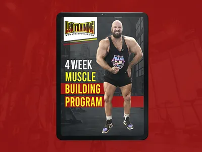 4 Week Muscle Building Program adobe indesign ebook cover ebook design ebook layout graphic design gym health and fitness health and wellness healthy layout design lead magnet pdf lifestyle muscle building workout plan
