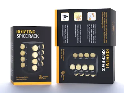 Rotating Spice Rack Packaging Design adhesive label design attractive label design box packaging branding packaging packaging design