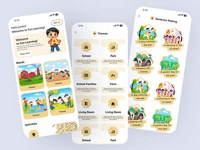 ABCD Kids Learning App - Fun Spelling - Games - UI Design abclearning androidapp animation childdevelopment design earlyeducation educationalgames flutter funlearning grammarforkids interactivelearning kidsactivities kidsapp kidseducation kidslearning learninggames learningmadefun preschoollearning ui wordspelling