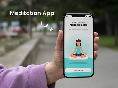 Smart Meditation App for Mindfulness and Stress Relief mindfulness app ui