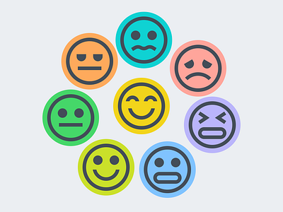 Temperature face cold emoji face flat hot icon illustration simple smile sticker temperature