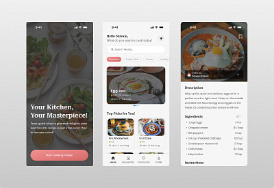 Food Recipe App dailyui designthinking figma