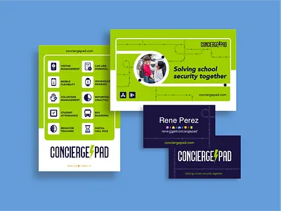 Concierge Pad bolt branding brochure business card children data design graphic design icon icon set illustration learning logo mocup platform safe school security statistic vector