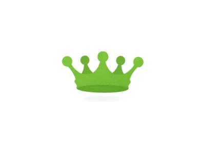 Crown clean crown green illustration minimal