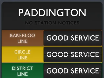 Tube Status app flip ios iphone london