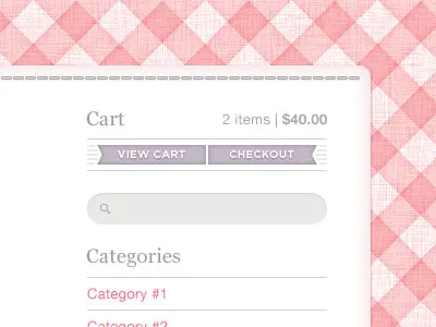 Checkout cart plaid stitch