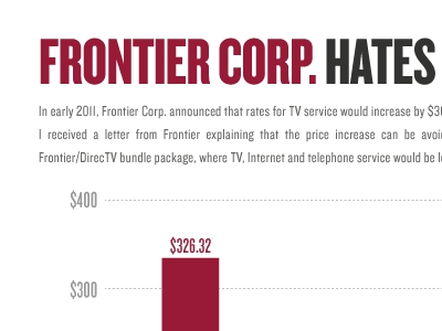 Frontier Corp. Infographic bar graph chart data infographic numbers numeric