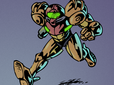 In Pursuit metroid samus aran sketch
