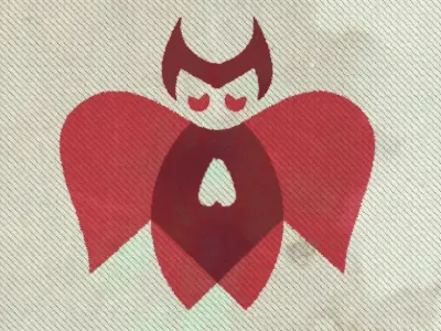 Fallen Angel angel character illustration logo