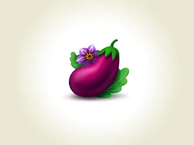 Eggplant eggplant flower fruit icon vegetable