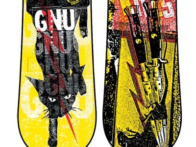 GNU Street Series Snowboard by Print Mafia on Dribbble GNU