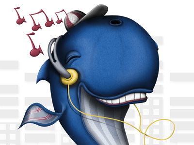 Walk like a man character design dance illustration music pascal schmidt schmydt walkman whale