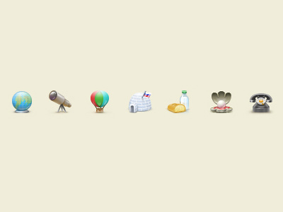 Geoid icons travel