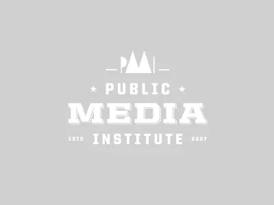 Public Media Institute Mark Studies logo mark typography