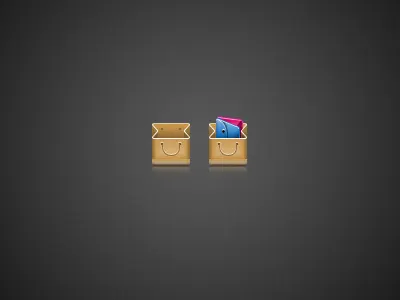 Bags big brown bag covers icon