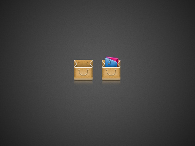 Bags big brown bag covers icon