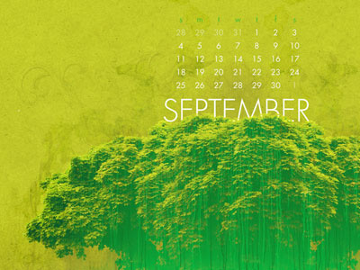 September Calendar calendar desktop calendar wallpaper drip drips futura grunge ornate september tree wallpaper