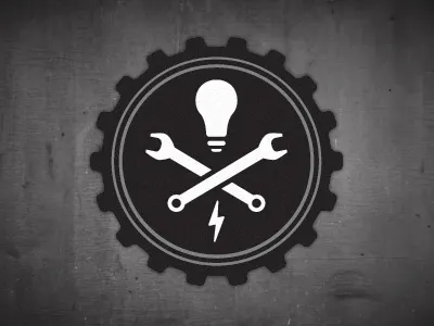 Industrial Resolution icon logo mark symbol