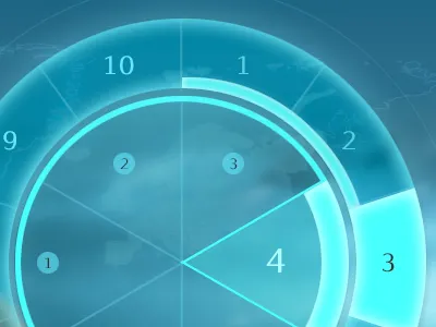 Circular navigation future glow navigation tron