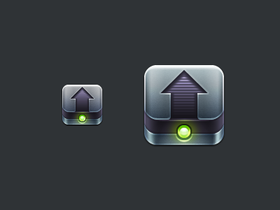 iPhone app icon app drive iphone led retina upload