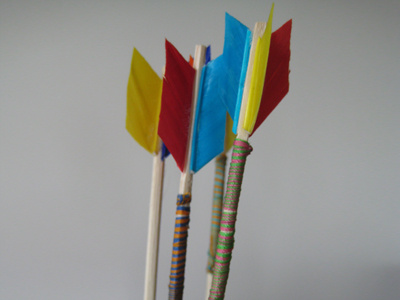 Fletching arrows color crafts feathers thread