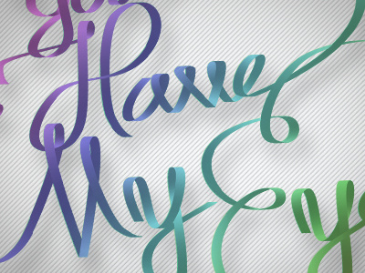 You Have My Eyes album cover cd music ribbon script type typography
