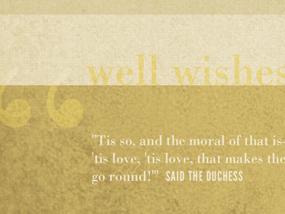 Well Wishes bodoni texture typography