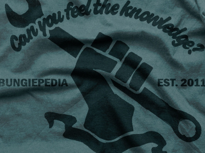 Can you feel the knowledge? apparel bungie distressed tee vintage