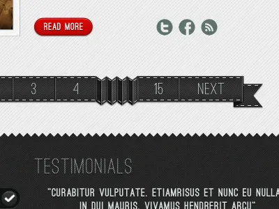 Ribbon Pagination accordion icons pagination psd ribbon template