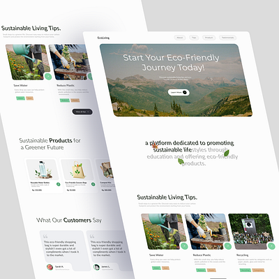 EcoLiving Landing Page Concept 🌍 3d animation desain desainui eco ecoliving graphic design landingpage landingpagedesign logo ui uidesign uiux ux web webdesign