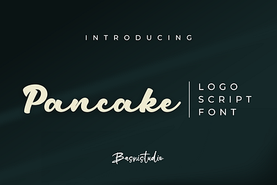 Pancake Logo Script Font bold clean font hanwritten logo logotype script typography