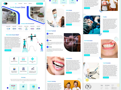 Modern Dental Clinic Website Design with Light & Dark Themes animation branding design graphic design illustration logo typography ui ux web