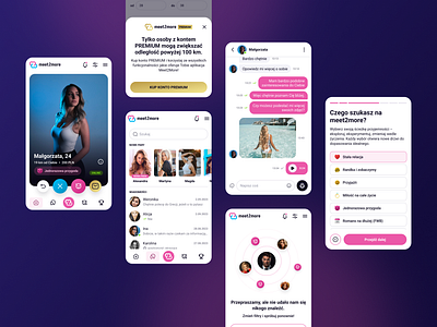 meet2more dating app app branding chat dating dating app design graphic design love match matching meet2more mobile app relationship swipe themobilereality ui ui design ux