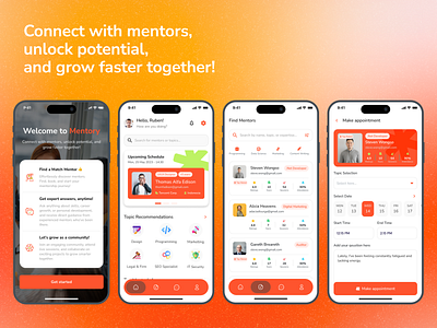 MENTORY - Verified Mentor Finder App app booking design mentor mobile schedule ui ui ux