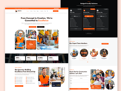 Industry and Construction Website UI Design agency business cms cosntruction design graphic design industry ui ux website