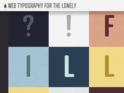 Blockify css3 sadness texture typography